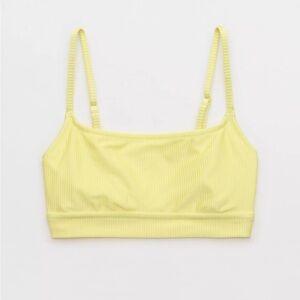 NWT Aerie Shine Rib Straight Scoop Bikini Swim Top